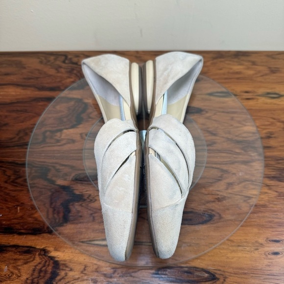 Franco Sarto Braela Almond Toe d'Orsay Flat in sand suede - Picture 14 of 16